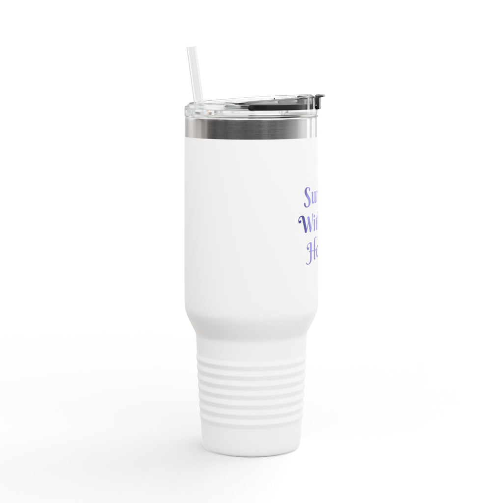 I survived without a helmet - Insulated Travel Mug, 40oz